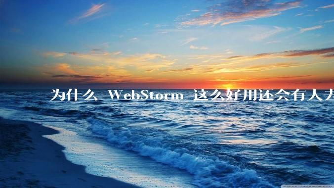 为什么 WebStorm 这么好用还会有人去用 VSCode？
